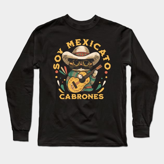 Mexican Independence Day Music Long Sleeve T-Shirt by Emmi Fox Designs